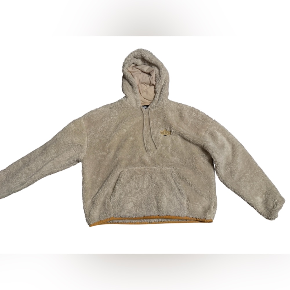 Nike Sherpa cream sweater women’s size medium